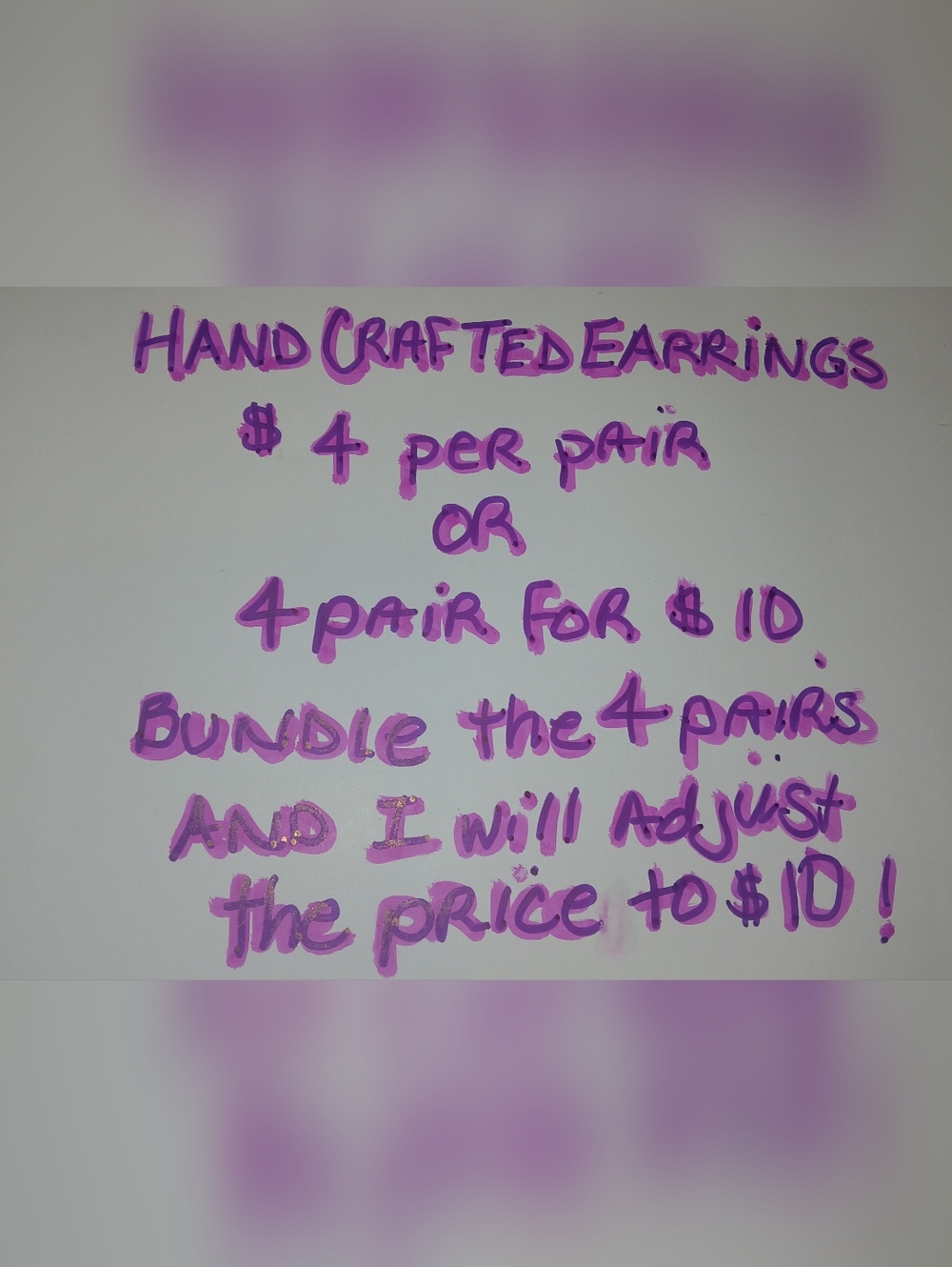 Hand Crafted Pink Glass Bead Drop Earrings - Picture 3 of 3